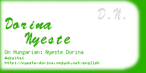 dorina nyeste business card